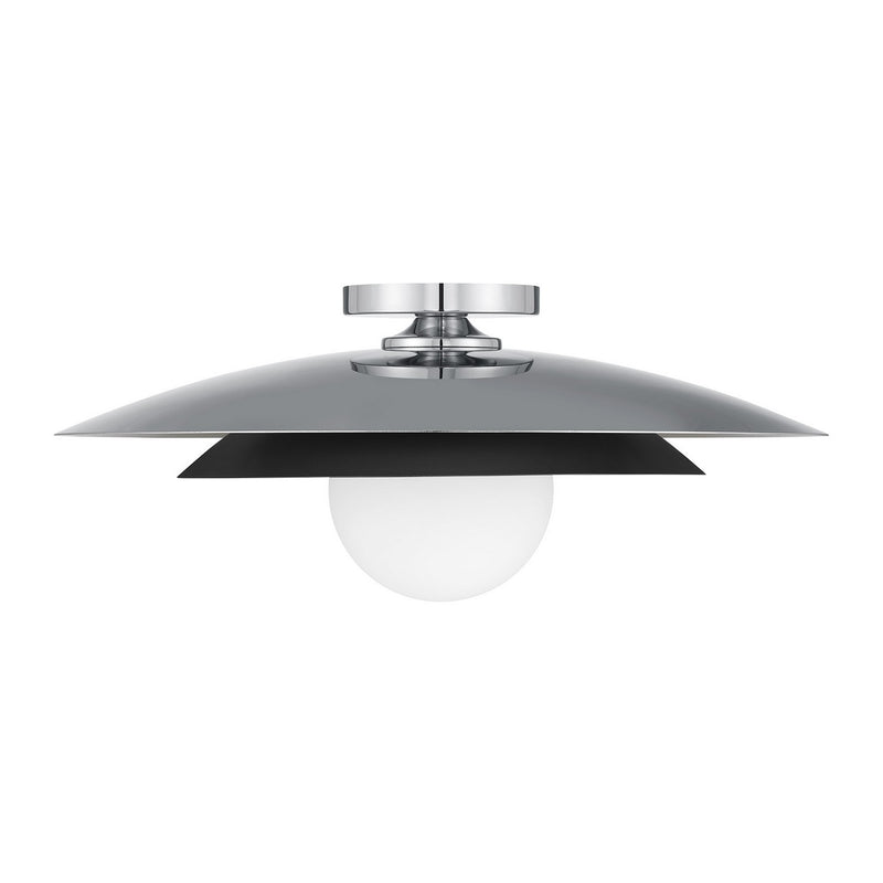 Savoy House 6-5564-1-11 One Light Semi-Flush Mount, Chrome