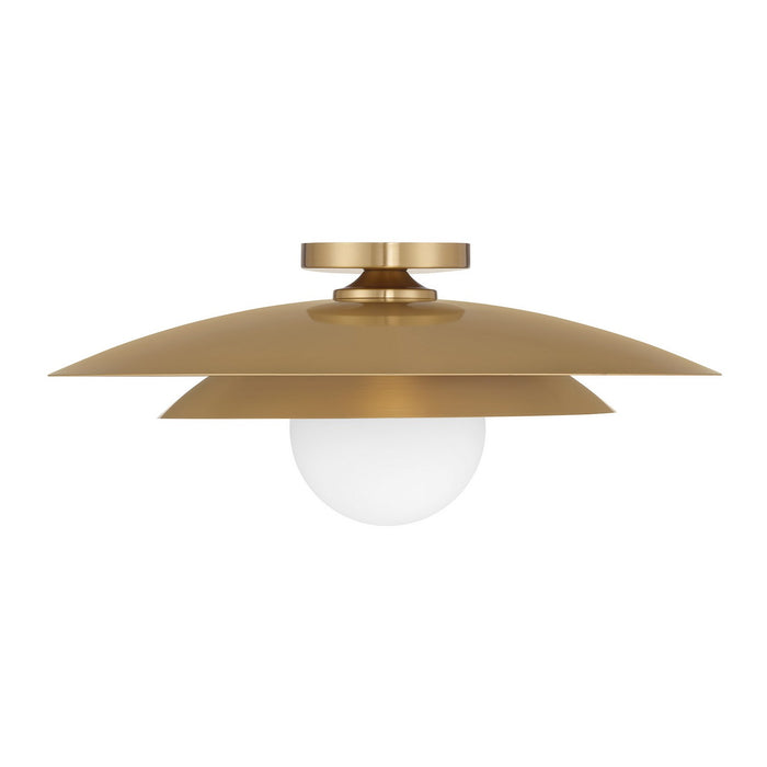 Savoy House 6-5564-1-322 One Light Semi-Flush Mount, Warm Brass
