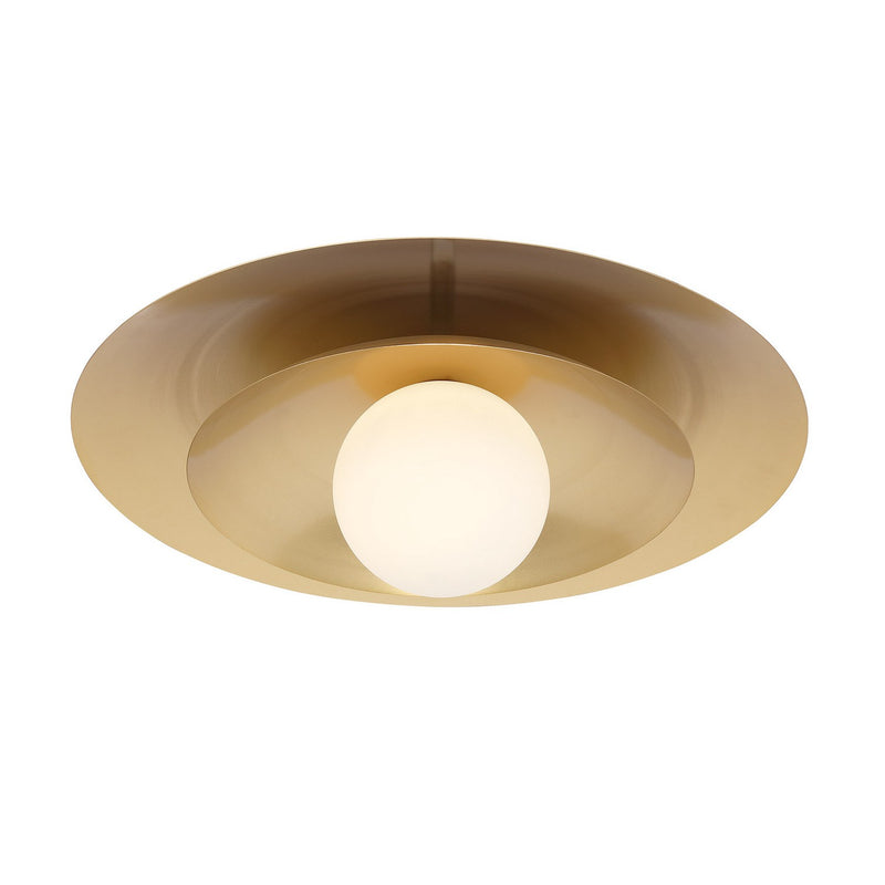 Savoy House 6-5564-1-322 One Light Semi-Flush Mount, Warm Brass