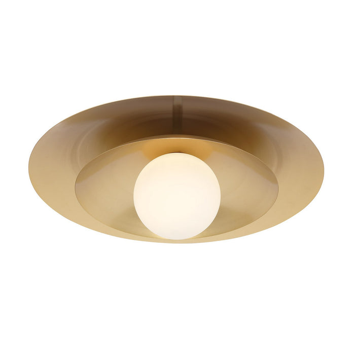 Savoy House 6-5564-1-322 One Light Semi-Flush Mount, Warm Brass
