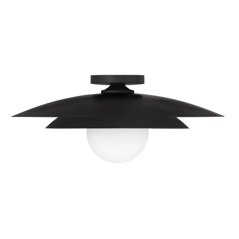 Savoy House 6-5564-1-89 One Light Semi-Flush Mount, Matte Black