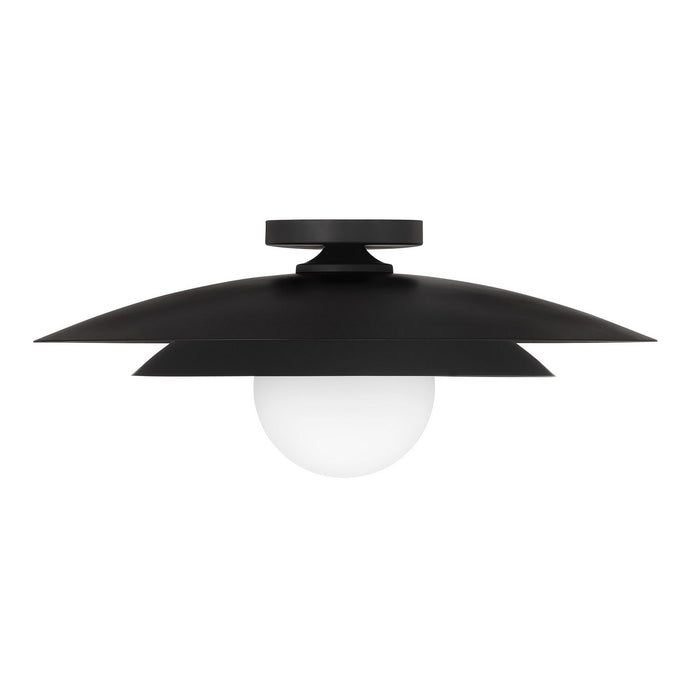 Savoy House 6-5564-1-89 One Light Semi-Flush Mount, Matte Black