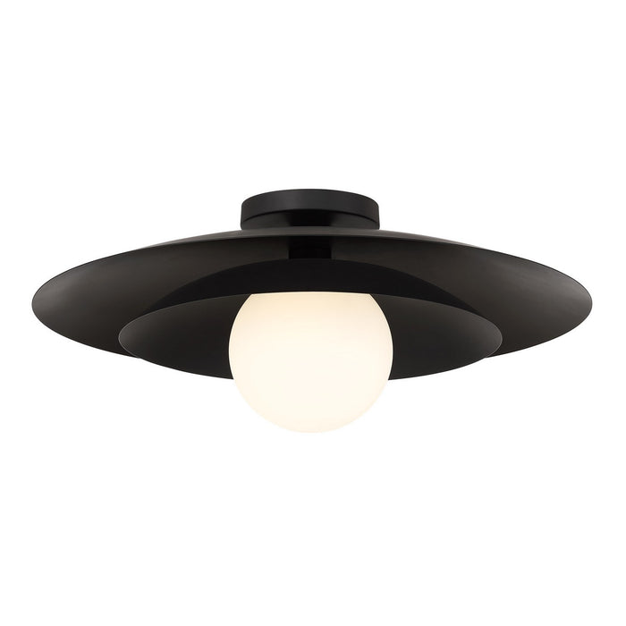 Savoy House 6-5564-1-89 One Light Semi-Flush Mount, Matte Black