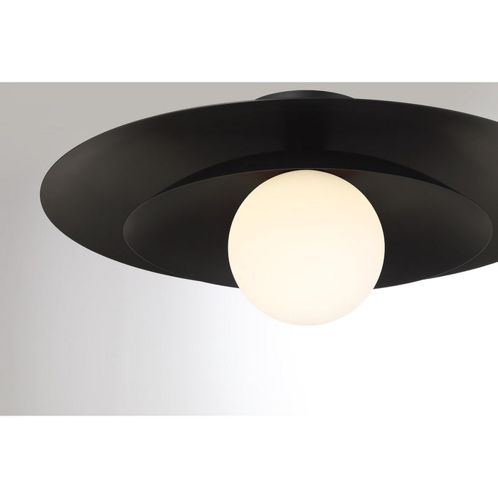 Savoy House 6-5564-1-89 One Light Semi-Flush Mount, Matte Black
