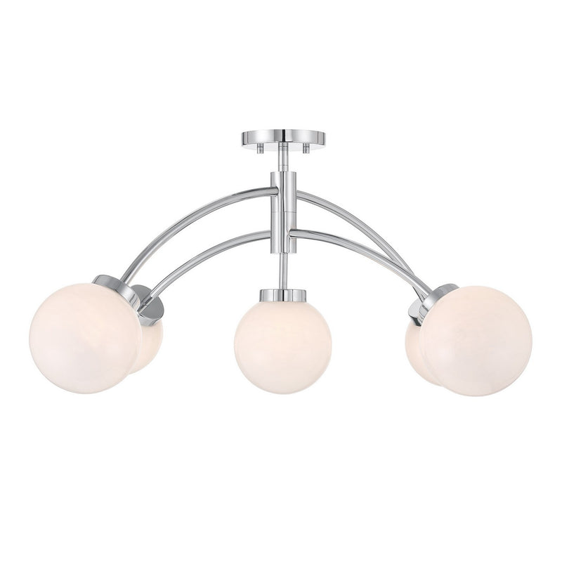 Savoy House 6-6199-5-11 LED Semi-Flush Mount, Chrome