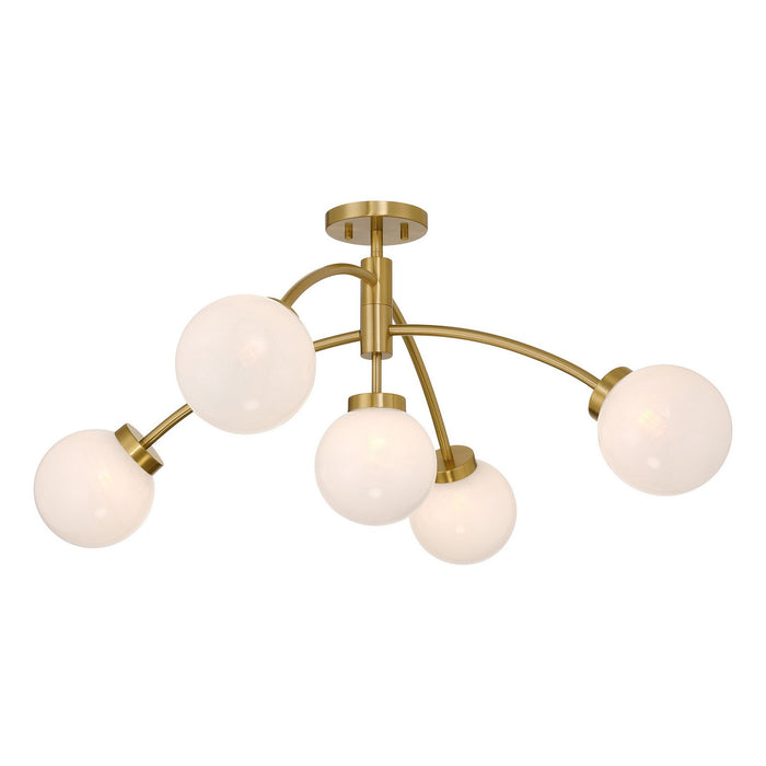 Savoy House 6-6199-5-322 LED Semi-Flush Mount, Warm Brass
