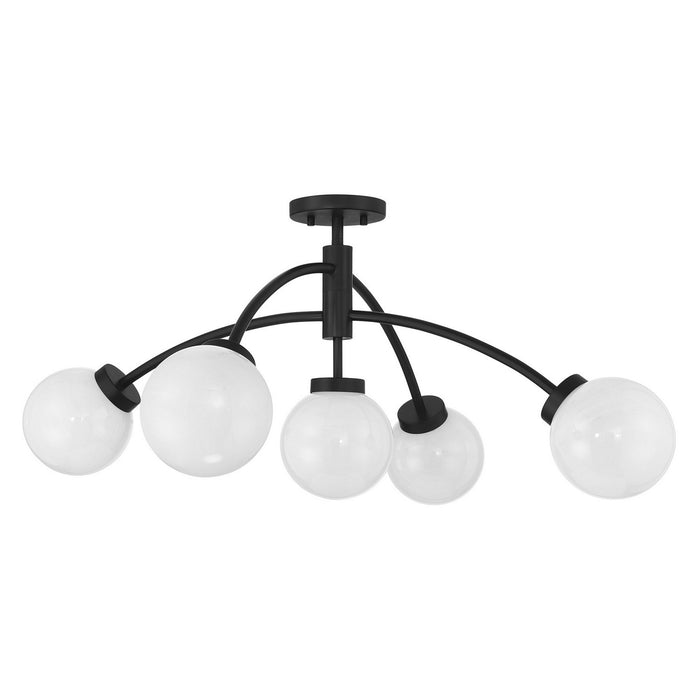 Savoy House 6-6199-5-89 LED Semi-Flush Mount, Matte Black