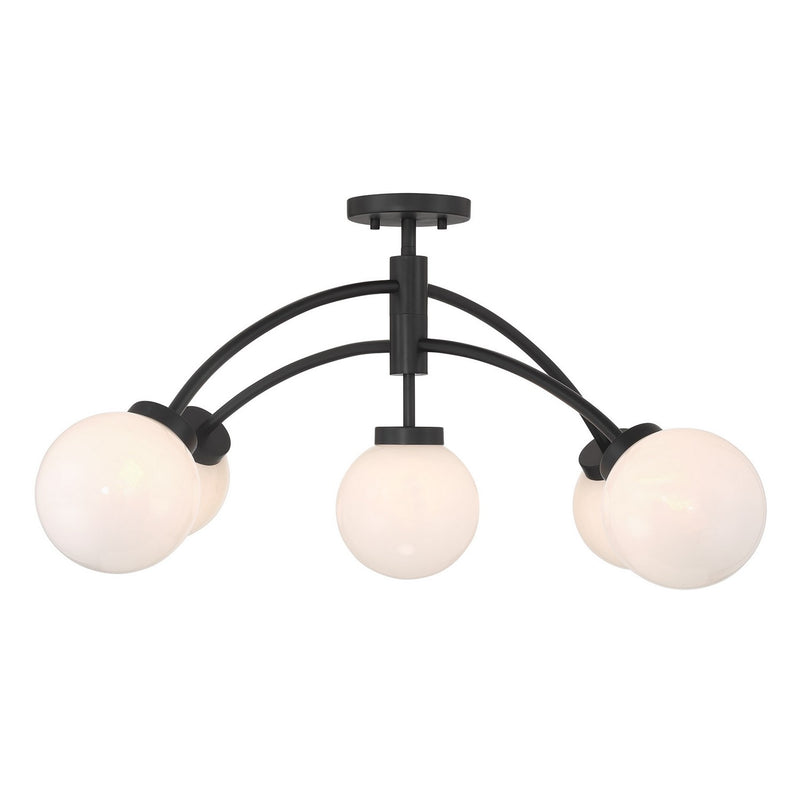 Savoy House 6-6199-5-89 LED Semi-Flush Mount, Matte Black