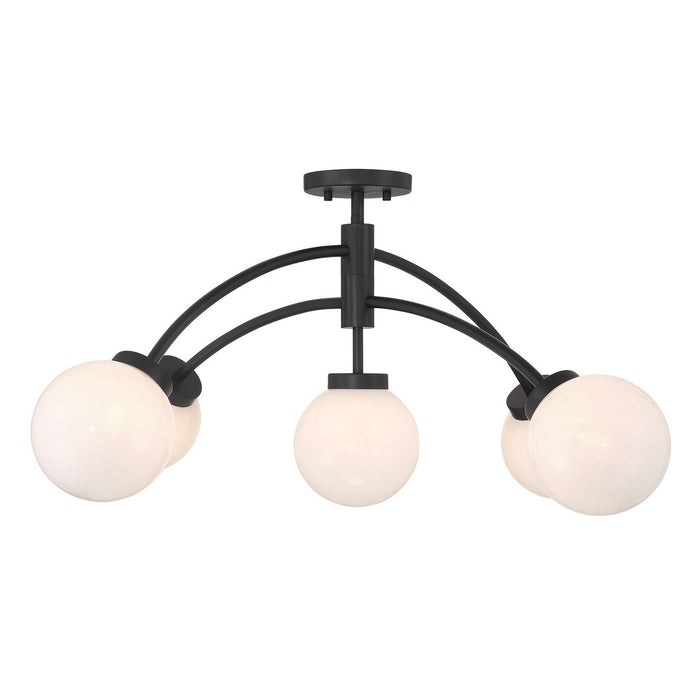 Savoy House 6-6199-5-89 LED Semi-Flush Mount, Matte Black