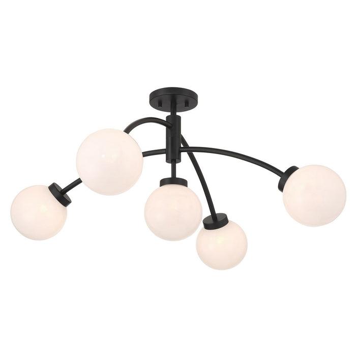 Savoy House 6-6199-5-89 LED Semi-Flush Mount, Matte Black