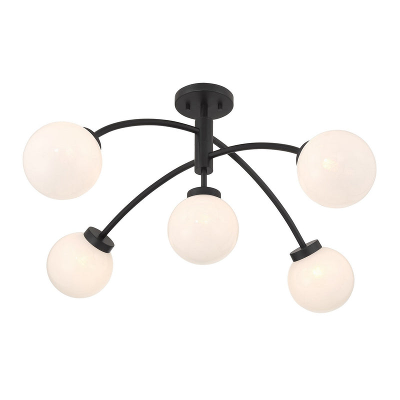 Savoy House 6-6199-5-89 LED Semi-Flush Mount, Matte Black