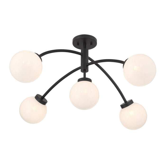 Savoy House 6-6199-5-89 LED Semi-Flush Mount, Matte Black
