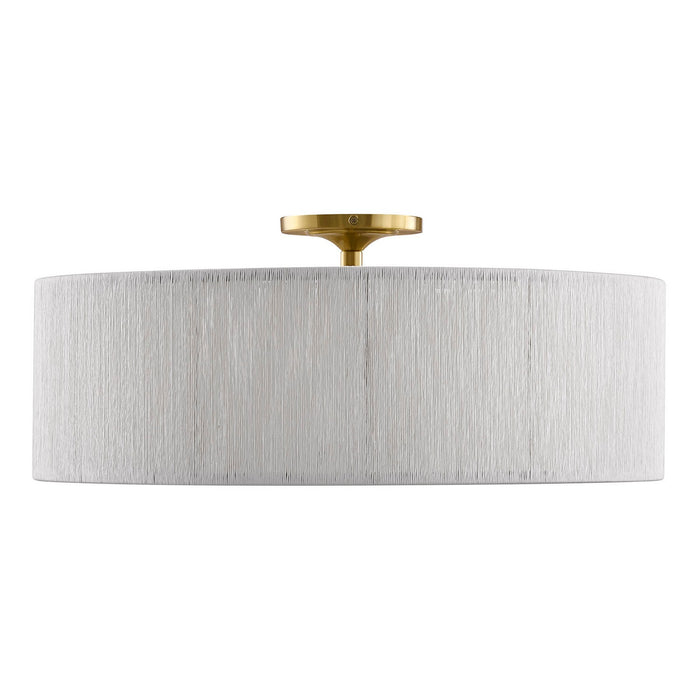 Savoy House 6-9311-4-322 Four Light Flush Mount, Warm Brass