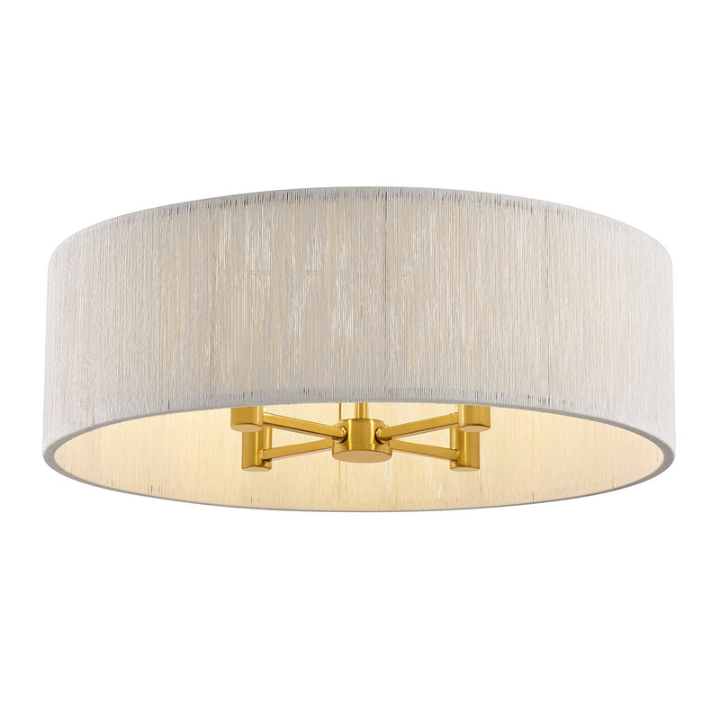 Savoy House 6-9311-4-322 Four Light Flush Mount, Warm Brass