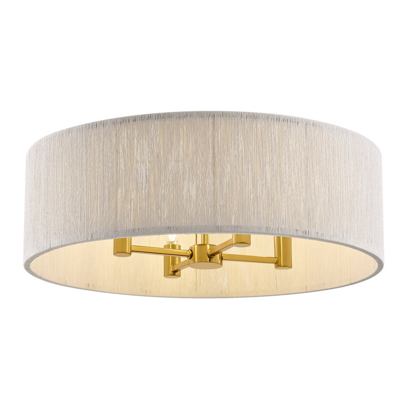Savoy House 6-9311-4-322 Four Light Flush Mount, Warm Brass
