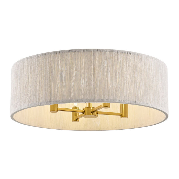 Savoy House 6-9311-4-322 Four Light Flush Mount, Warm Brass