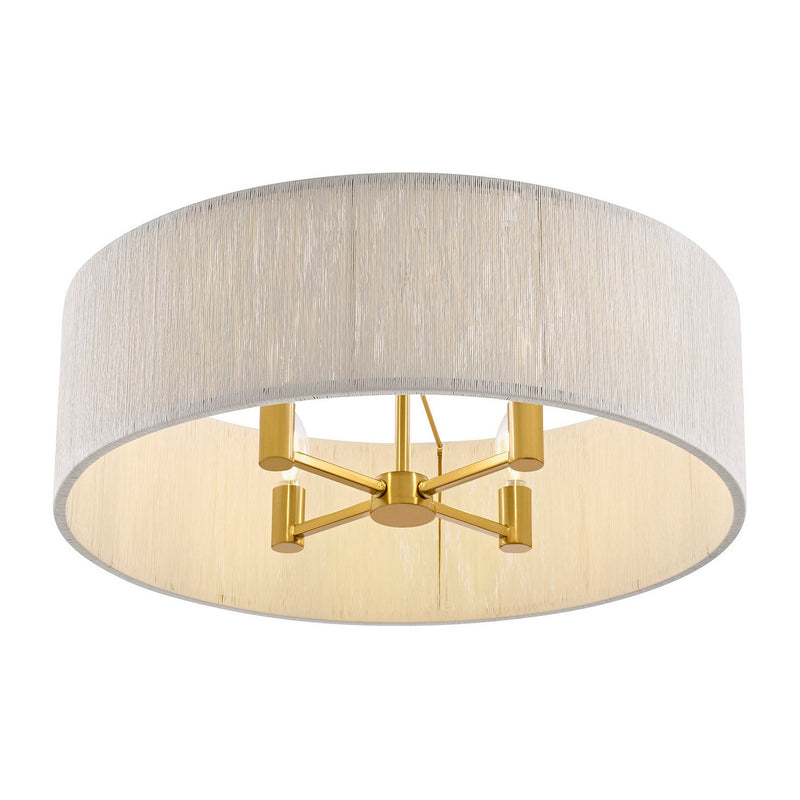 Savoy House 6-9311-4-322 Four Light Flush Mount, Warm Brass