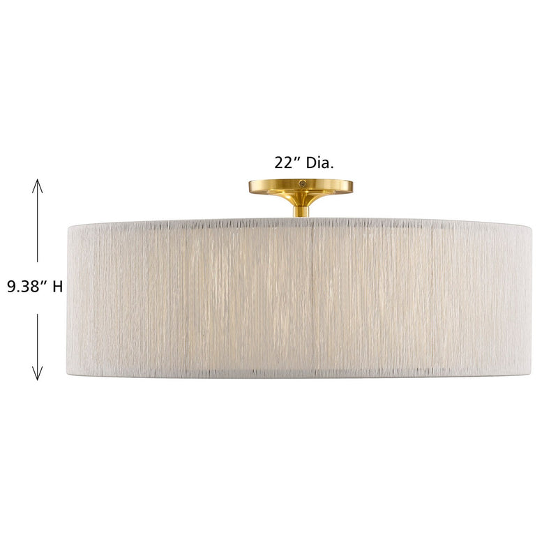 Savoy House 6-9311-4-322 Four Light Flush Mount, Warm Brass