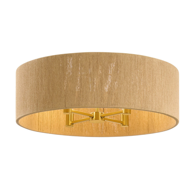 Savoy House 6-9312-4-322 Four Light Flush Mount, Warm Brass