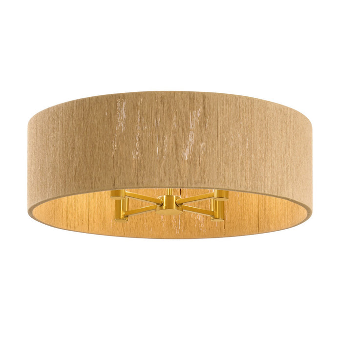 Savoy House 6-9312-4-322 Four Light Flush Mount, Warm Brass