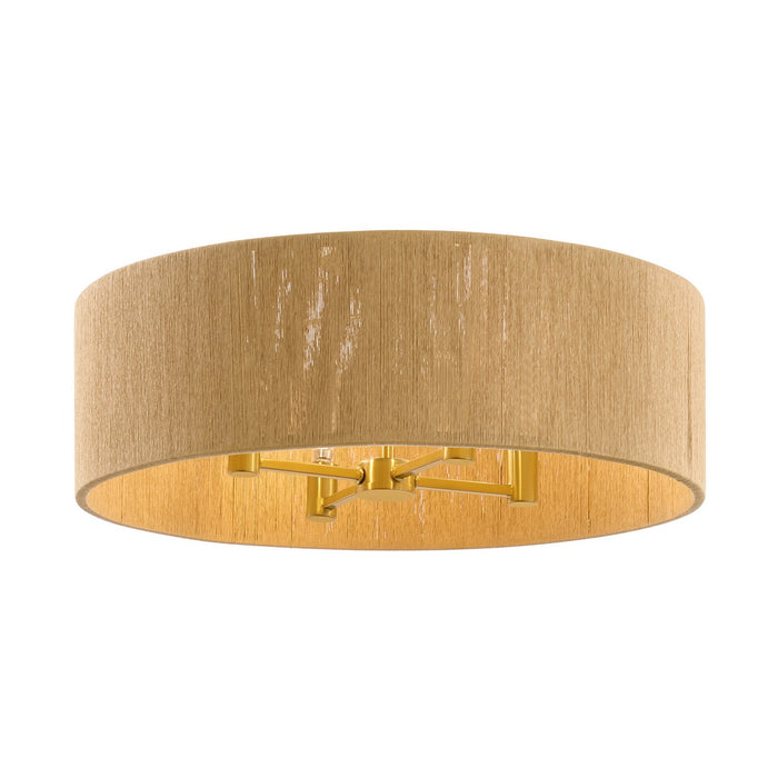 Savoy House 6-9312-4-322 Four Light Flush Mount, Warm Brass