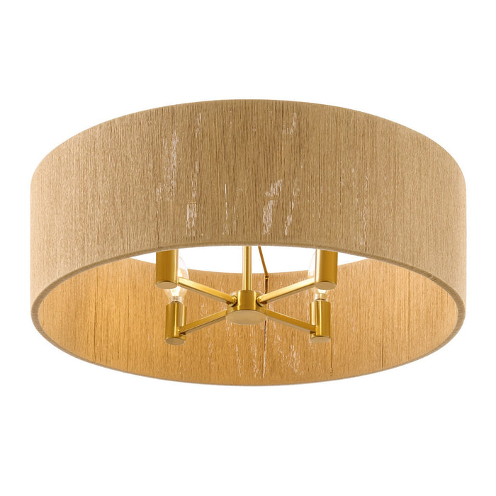 Savoy House 6-9312-4-322 Four Light Flush Mount, Warm Brass