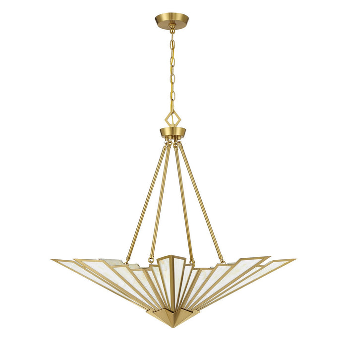 Savoy House 7-1038-4-322 Four Light Pendant, Warm Brass