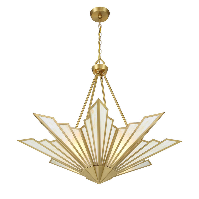 Savoy House 7-1038-4-322 Four Light Pendant, Warm Brass