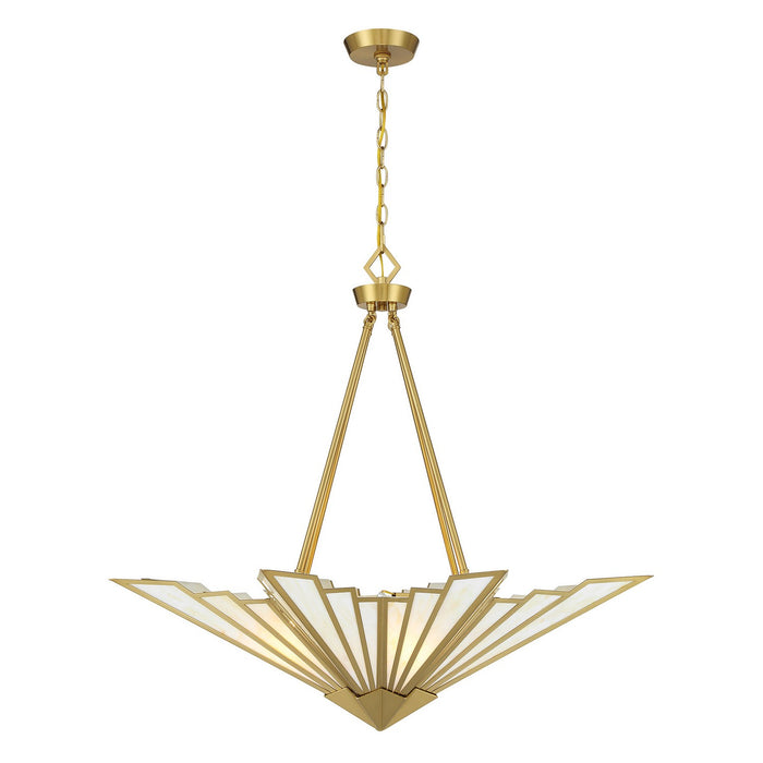 Savoy House 7-1038-4-322 Four Light Pendant, Warm Brass