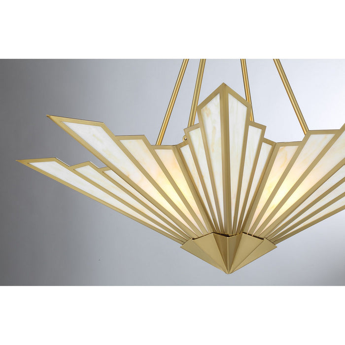 Savoy House 7-1038-4-322 Four Light Pendant, Warm Brass