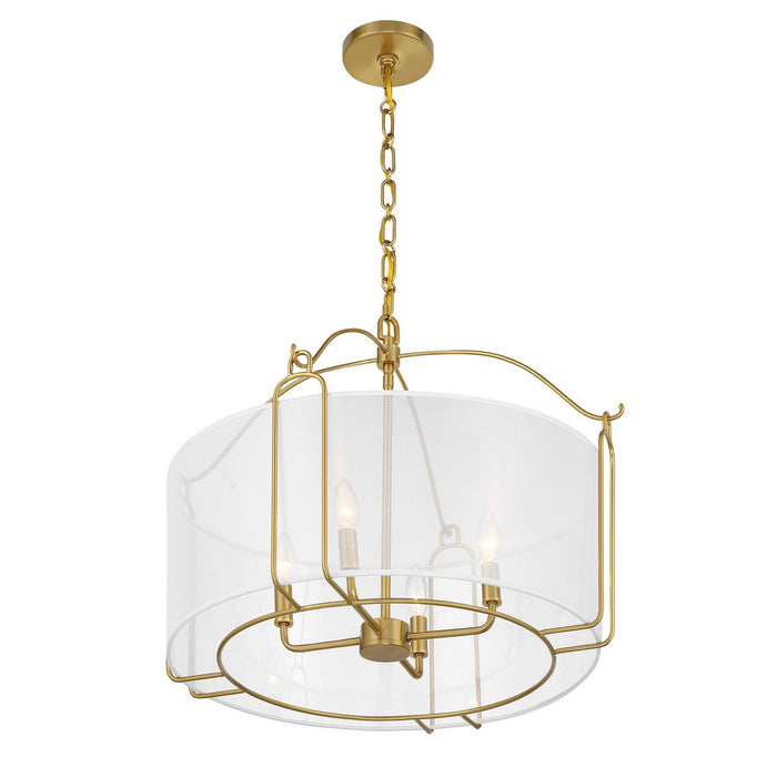 Savoy House 7-1693-4-322 Four Light Pendant, Warm Brass