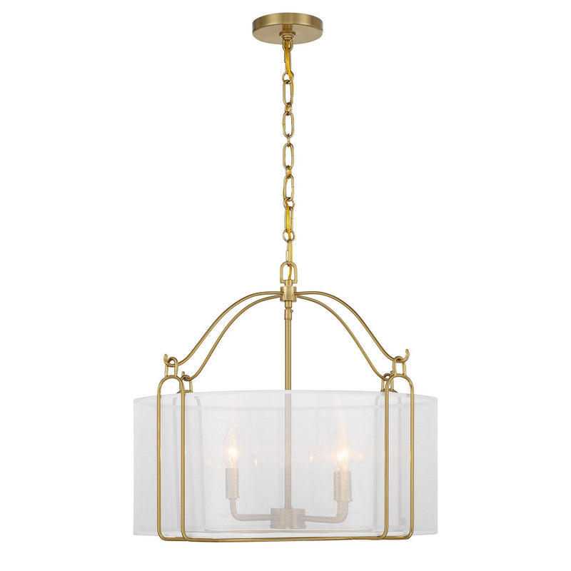 Savoy House 7-1693-4-322 Four Light Pendant, Warm Brass
