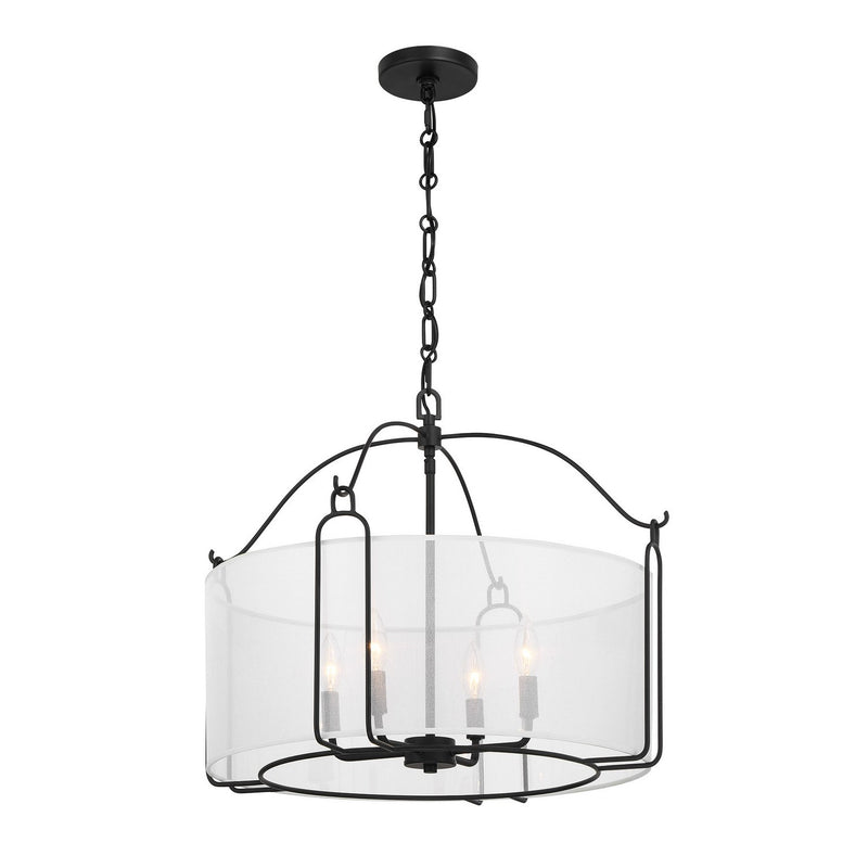 Savoy House 7-1693-4-89 Four Light Pendant, Matte Black