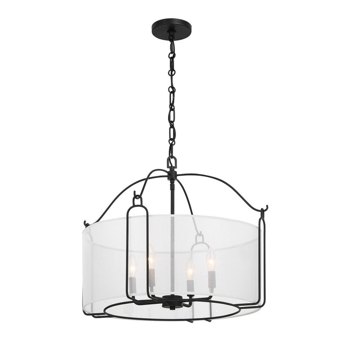 Savoy House 7-1693-4-89 Four Light Pendant, Matte Black