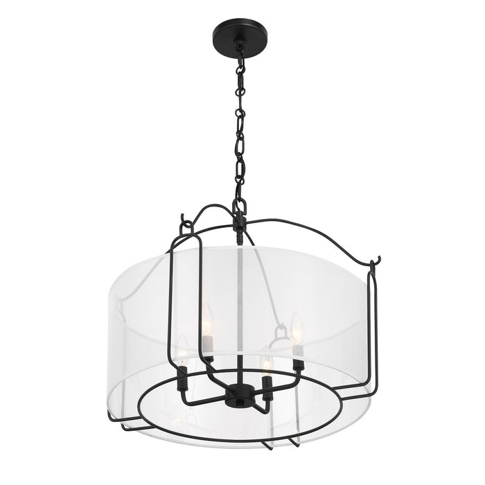 Savoy House 7-1693-4-89 Four Light Pendant, Matte Black