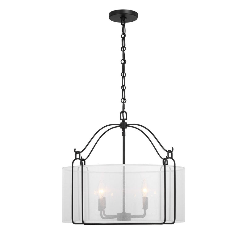 Savoy House 7-1693-4-89 Four Light Pendant, Matte Black