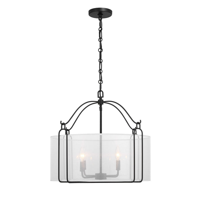 Savoy House 7-1693-4-89 Four Light Pendant, Matte Black