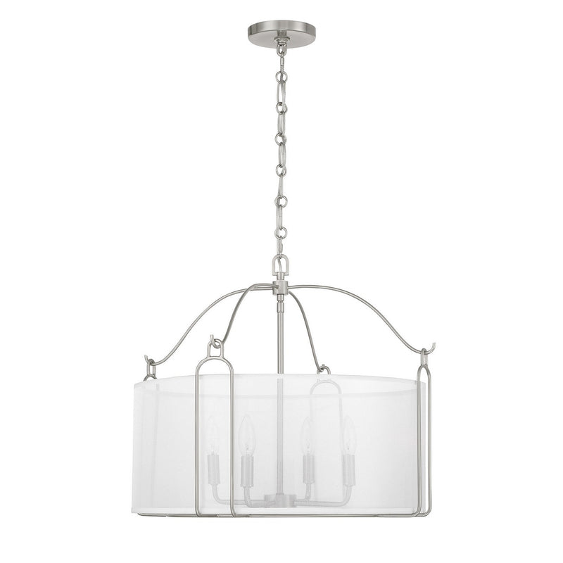 Savoy House 7-1693-4-SN Four Light Pendant, Satin Nickel