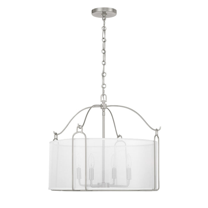 Savoy House 7-1693-4-SN Four Light Pendant, Satin Nickel