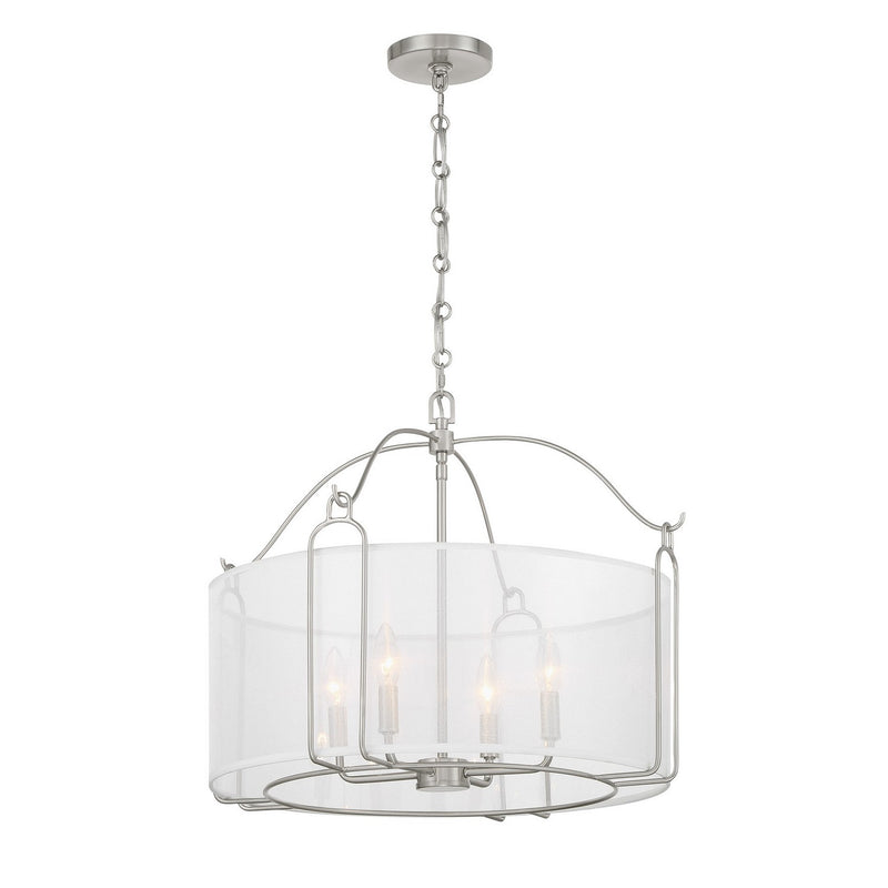 Savoy House 7-1693-4-SN Four Light Pendant, Satin Nickel