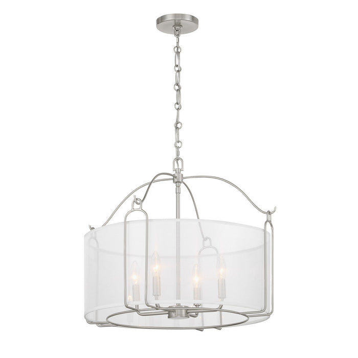 Savoy House 7-1693-4-SN Four Light Pendant, Satin Nickel