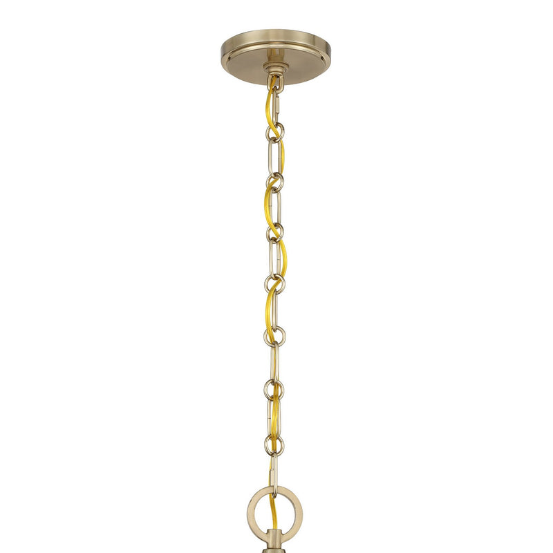 Savoy House 7-1725-4-143 Four Light Pendant, Matte Black and Warm Brass