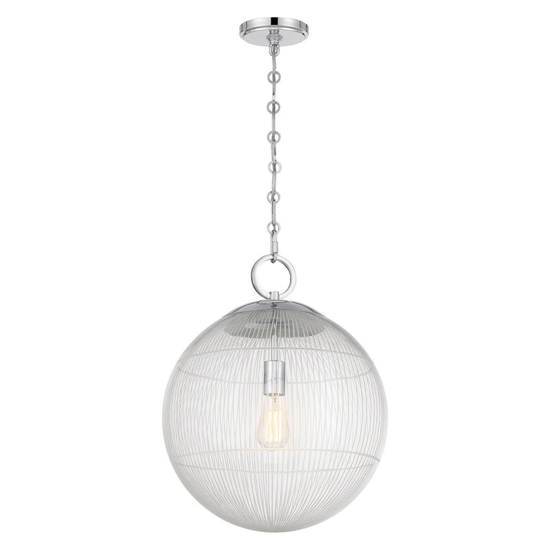Savoy House 7-1840-1-11 One Light Pendant, Chrome