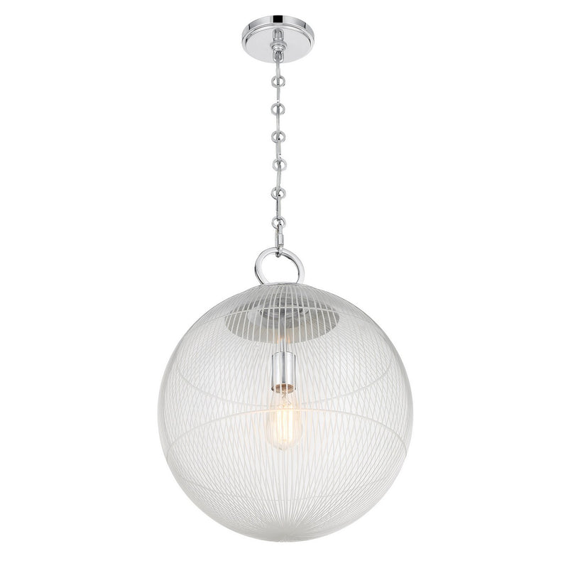 Savoy House 7-1840-1-11 One Light Pendant, Chrome