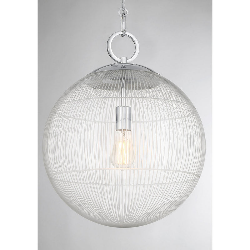 Savoy House 7-1840-1-11 One Light Pendant, Chrome