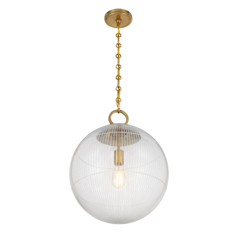 Savoy House 7-1840-1-322 One Light Pendant, Warm Brass
