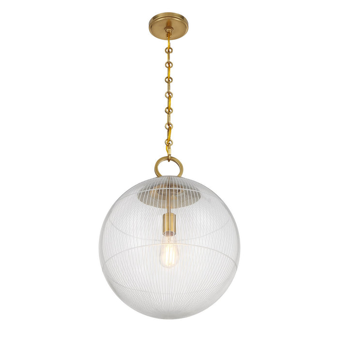 Savoy House 7-1840-1-322 One Light Pendant, Warm Brass