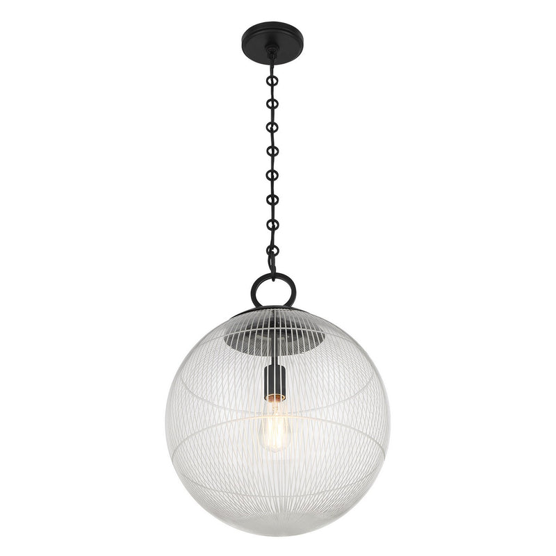 Savoy House 7-1840-1-89 One Light Pendant, Matte Black