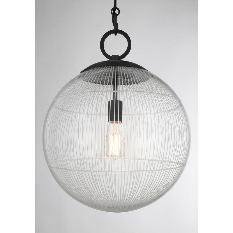 Savoy House 7-1840-1-89 One Light Pendant, Matte Black
