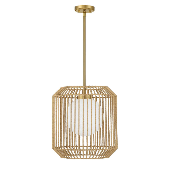 Savoy House 7-2040-1-322 One Light Pendant, Warm Brass